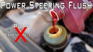 Power steering fluid flush without pump in less than 10 minuetsPower steering fluid changeALIMECH