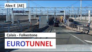 Durch den Eurotunnel Ärmelkanal von Calais Frankreich nach Folkestone England    Alex E