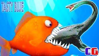 Tasty Blue ATE the Loch NESS MONSTER THE BONUS LEVELS Cartoon game for kids to Eat the OCEAN