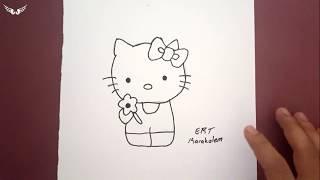 EKT - Karakalem Kolay Hello Kitty Çizimi