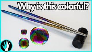 Why is Titanium so COLORFUL? - MakingAnodizing Titanium Chopsticks