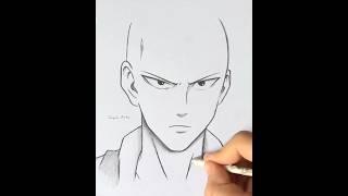 Anime Saitama drawing️ #art #satisfying #artwork #shorts #saitma #fyp #shortsvideo