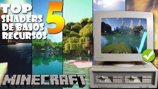 TOP 5 SHADERS DE BAJOS RECURSOS PARA MINECRAFT 1.8 - 1.14.X   PROBADOS EN PC GAMA BAJA  REVIEW