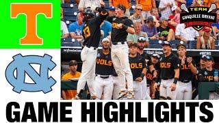 #1 Tennessee vs North Carolina Highlights  MCWS GAME 6  2024 NCAA Baseball Championship