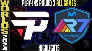 PNG vs R7 Highlights ALL GAMES  Worlds 2024 Play Ins Round 3  Pain Gaming vs Rainbow7