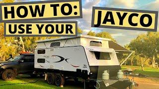 HOW TO Use your Jayco Caravan - Toilet Hot Water Water Tank Fridge Electrical Awning & Pop-top