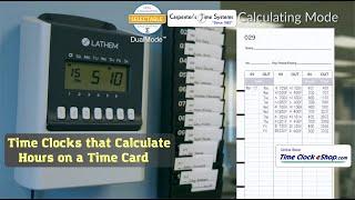 Time Clocks that Calculate Hours printed on Time Card - Calculating Time Clocks