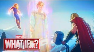 Thor Vs Captain Marvel  Frigga comes to rescue  Frost Giant Loki & Party Thor  What if S01 E07