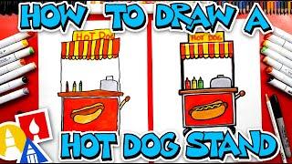 How To Draw A Hot Dog Stand