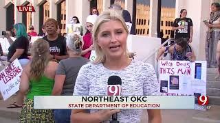 Teachers Parents Protest At Oklahoma State Board Of Education Meeting