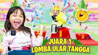 LEIKA JUARA 1 LOMBA ULAR TANGGA RAKSASA  PARTY GAME IN ROBLOX ROBLOX INDONESIA