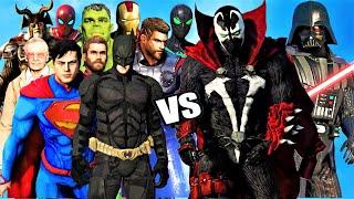 SUPERHEROES vs VILLAINS  THE AVENGERS & JUSTICE LEAGUE vs DARTH VADER - Epic Battle  Ep.2