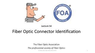 Lecture 54 Fiber Optic Connector Identification