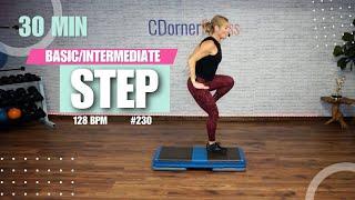 128 BPM STEP AEROBICS  -Basic to Intermediate CDORNERFITNESS 230 - 30 MIN