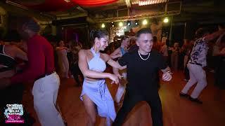 Santee Hernandez & Elena Badzym  salsa social dancing @ CSSF Rovinj