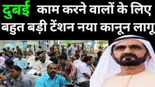 जिसके पास दुबई का वीजा है उनके लिए बहुत बड़ी खबर सारे लेबर टेंशन में?  DUBAI WORK VISA NEWS TODAY