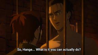 Eren Scares The $h*t Out of Hange Eren was about to Transform on Her  Attack on Titan Season 4