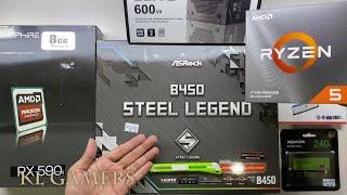 AMD Ryzen 5 3500X ASRock B450 STEEL LEGEND SAPPHIRE RX590 8GB Gaming PC Build