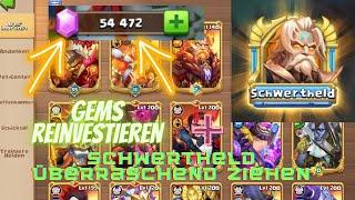 Riesen Glück bei Helden ziehen + gems ausgeben - Castle Clash deutsch