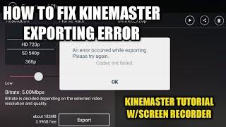 Codec Init faild  Simple Solution Kinemaster  How to fix Exporting problem of KineMaster