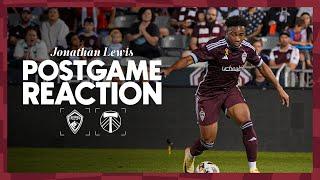 Postgame Reaction  Jonathan Lewis on his goal teams performance against Portland