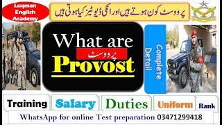 What are provost in PAF?  Pakistan air force provost complete detail PAF new jobs 2024