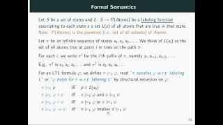 Introduction to LTL. Part 5 Formal Semantics