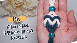 Super Easy Modern Macrame 3 Square Knots Bracelet for Beginners