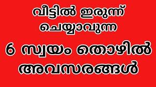 വീട്ടിൽ ഇരുന്നു ചെയ്യാവുന്ന 6 സ്വയം തൊഴിൽ അവസരങ്ങൾ│Malayali Media