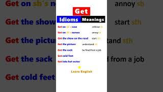 Idioms with Get with meanings #english