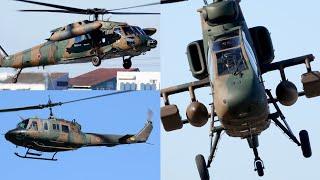 Akeno airfield Japan OH-1 UH-1 UH-60JA  UH-2 and more