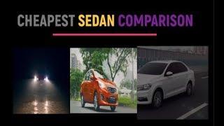 Toyota Vios vs Mitsubishi Mirage vs Volkswagen Santana vs Suzuki Dzire