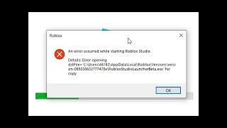 An Error Occurred While Starting Roblox Studio FIX 2021 Louder?