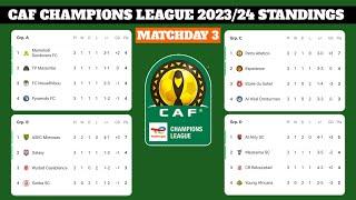 CAF Champions League 202324 Standings Table Update Today • Matchday 3