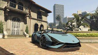 4K60FPS Warming Up With Lamborghini Sian Roadster 2021 - Gta5 Mods