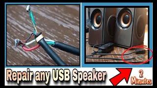 Repair common fault of small PCLpatop speaker  Repair mini USB speaker   Repair USB speaker