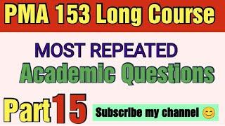 PMA Long Course 153 Repeated Academic Questions  PMA LC 153 Initial Test Preparation