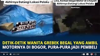 Detik-detik Wanita Grebek Begal yang Ambil Motornya di Bogor Pura-pura jadi Pembeli Tahu dari FB