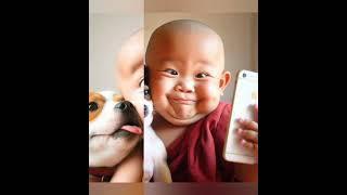 little monk #cute  monk#funnyvideo #ytshorts #statusvideo