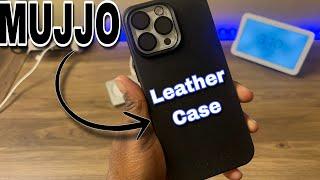 MUJJO IPhone 15Pro Max Black Leather Case