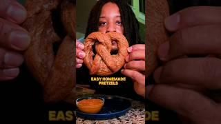 Homemade Pretzels #youtubeshorts  #plantbased #homemadebread #pretzels #baking #bakingtips