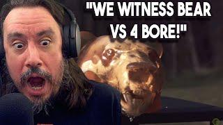 Vet Reacts *WE WITNESS BEAR VS 4 BORE* BORE Rifle vs Grizzly Bear  The Biggest Rifle Ever 