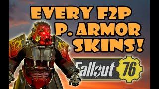 Fallout 76 UPDATED All currently available F2P Power Armor Skins as of November 2023