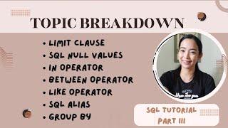 SQL TUTORIAL TAGALOG VERSION PT. 3