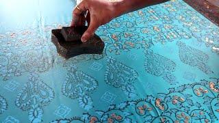 Beautiful Block Print Design on Silk Saree