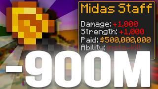 THIS IS 4x BETTER THAN A HYPERION??? 500m Midas Staff Hypixel Skyblock