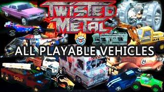 Twisted Metal Series - All Playable Vehicles