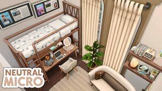 Neutral Micro Studio  The Sims 4 Speed Build Apartment Renovation