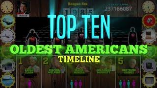 Top Ten Oldest Americans Timeline