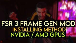 How to install AMD FSR 3 Frame Generation For Nvidia & Amd Gpus  Full Tutorial 